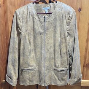 JM Collection Textured Tan Blazer